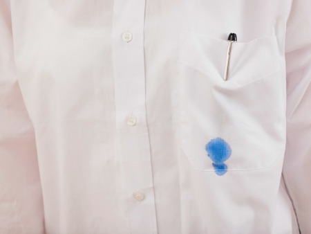 how to take blue ink out of white clothes