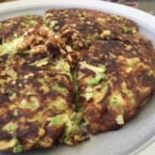 White Zucchini Frittata on plate
