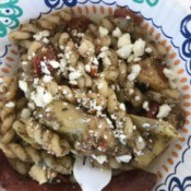 Easy Pesto Pasta Salad in bowl