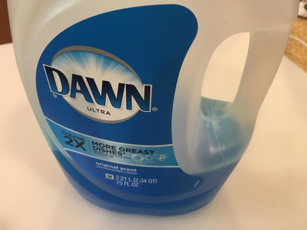 dawn soap drain dish sink clogged unclog fleas kitchen detergent carpet bottle clog drains bathtub clean residue clearing thriftyfun vinegar