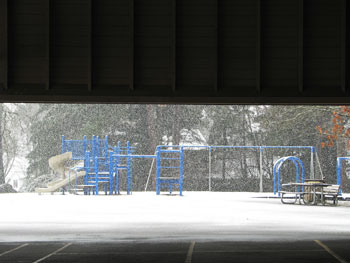 Snow At The Playground
