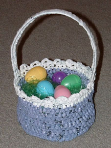 Recycled Crocheted Easter Basket