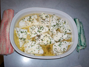 Herbed Halibut in Lime Butter