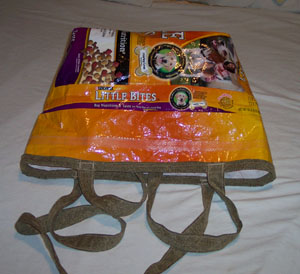 Recycled Dog Food Bag Tote