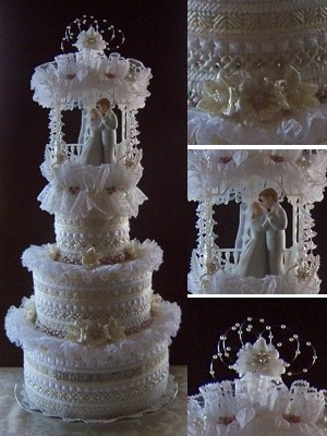 Craft: Plastic Canvas Wedding Cake