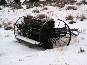 Scenery: Farm Machinery in the Snow