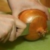 Chopping the end off an onion