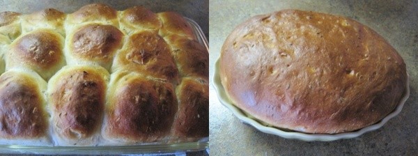 Two different loaves of bread