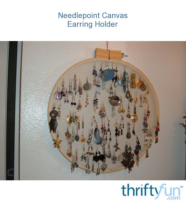 Needlepoint Canvas Earring Holder ThriftyFun