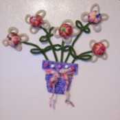 photo of finished Flower Pot Note Holder