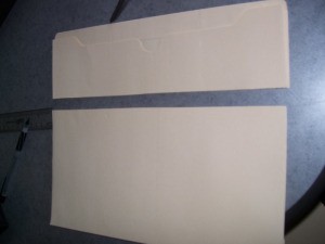 Cardstock parts for the briefcase.
