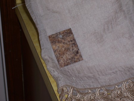 Photo of Curtains and coutertop samples