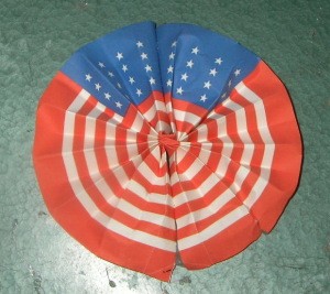 A folded paper shaped into a circle.