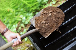 shovel of fertilizer