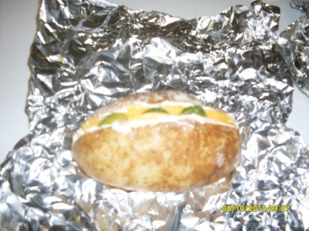 Potato stuffed with cheese and jalapeno, unbaked