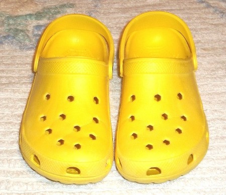 Clean Yellow Croc Shoes