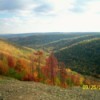 The mountains in Pennsylvania with Autumn color.