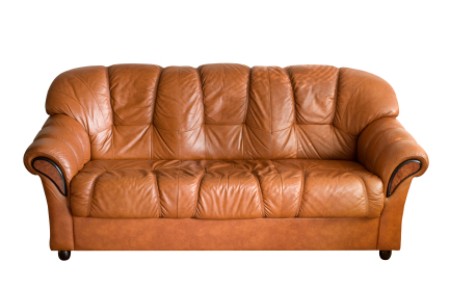 photo of brown leather couch