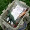 a typical medium sized cache with our signature zilla figurine included