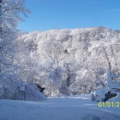 Snow covered hillside