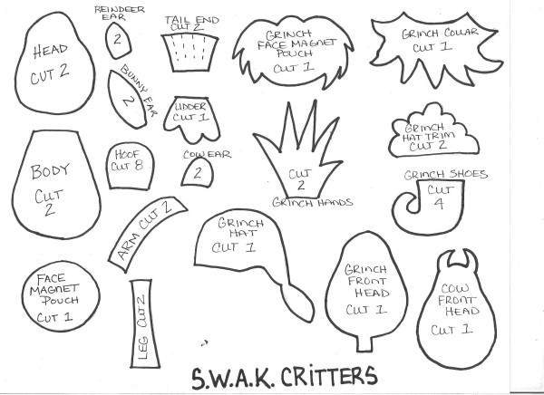 SWAK Critters Template