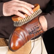 Polishing Leather Shoes