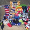 Group photo of several sock creatures.