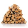 Pile of split firewood.