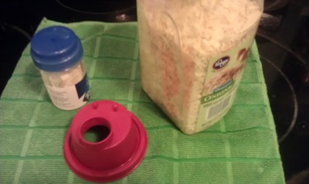 Use a lid as a thrifty funnel.