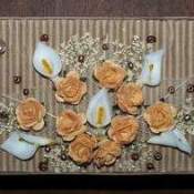 Handmade soap box decorated with small flowers.