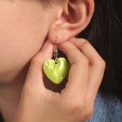 Young Girl with Heart Shaped Earrings