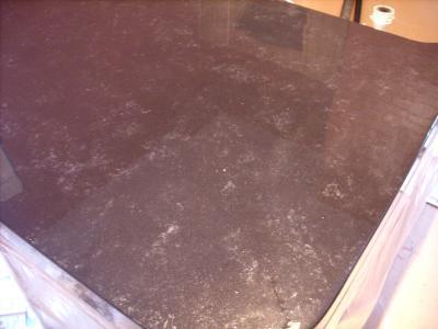 Painted laminate countertop.