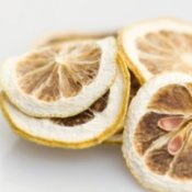 Slices of dried lemon.