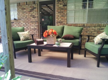 Back Patio with Green Furniture