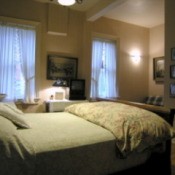 Guest bedroom in the bed and breakfast.