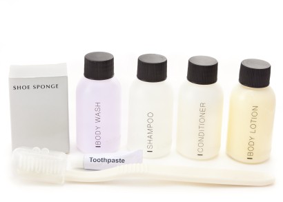 Sample size toiletry containers