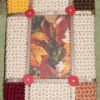 crochet frame in fall colors