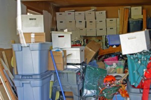 Garage Full of Boxes and Clutter
