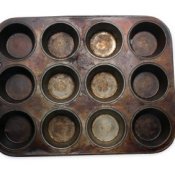 Rusty muffin pan.