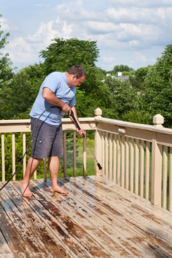 cleaning a wood deck thriftyfun