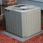 Central Air Conditioner Outside Home