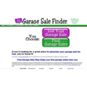 The home page of GarageSaleFinder.com