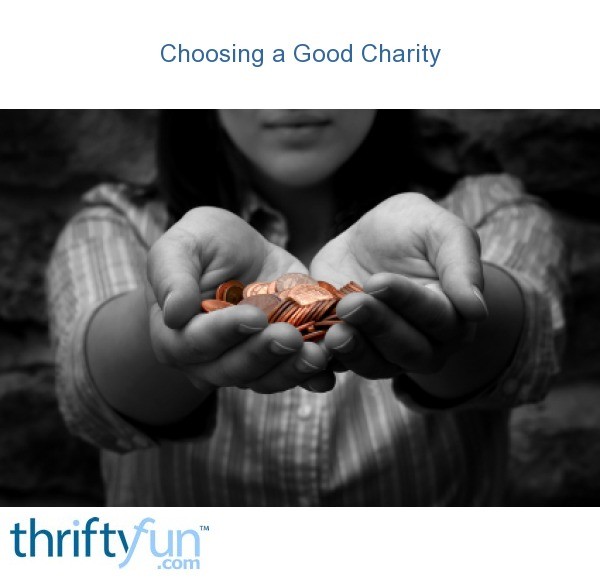 Choosing a Good Charity ThriftyFun