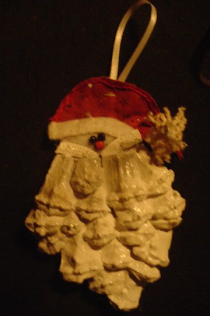 Pinecone Santa Ornaments