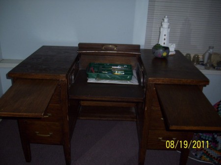 Typewriter desk.