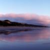 Pink and Blue Panorama of Oregon Coast