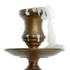 Cleaning Candle Wax from Brass, Brass candleholder with candle wax on it.