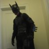 Photo of a homemade batman costume.