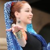 Smiling Woman in Belly Dance Costume