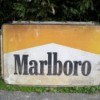 Old Marlboro cigarette sign.